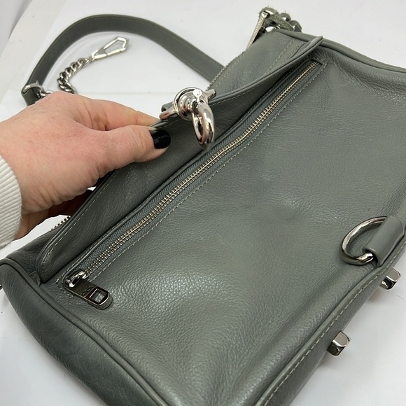 Rebecca Minkoff Original MAC Large Gray Leather Crossbody Bag - Picture 10 of 11
